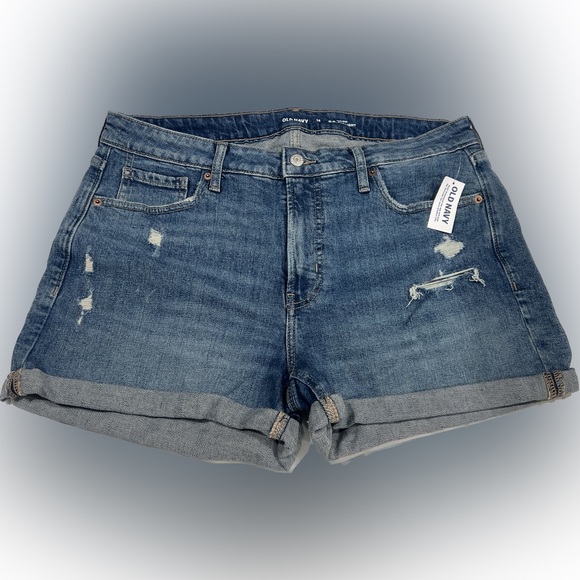 Old Navy Pants - High waisted OG straight jean shorts
